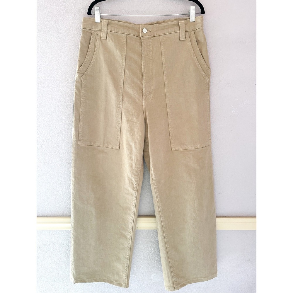 Mother Superior The Quartet Breaker Skimp Dark‎ Khaki Wide Leg Jeans Size 33 - Picture 2 of 6